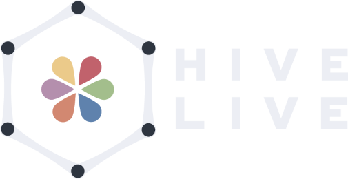 Dark background version of HiveLive logo